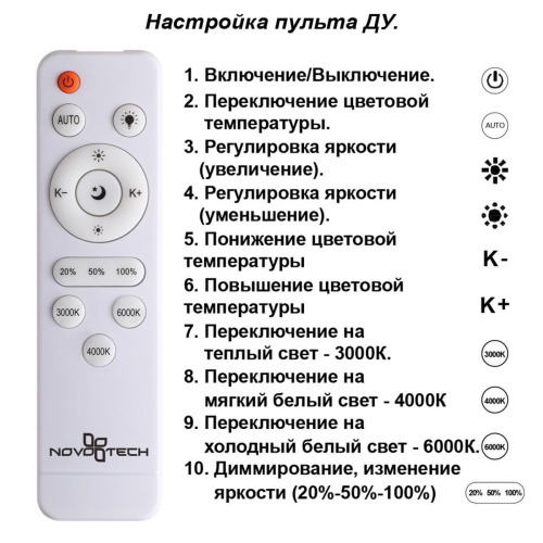Потолочная светодиодная люстра Novotech Calm 358932 фото 3