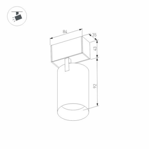 Трековый светодиодный светильник для магнитного шинопровода Arlight Mag-Spot-45-R85-12W Warm3000 032647 фото 3