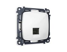 Комплект механизма компьютерной розетки OMEGA Белый глянец RJ-45(8P8C) с автоматической защитной шторкой QUANT (OP1120, VM188) MO112010