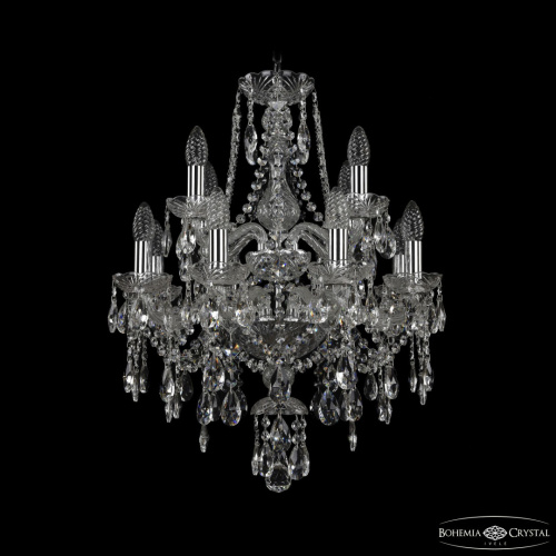 Люстра хрустальная 1415/8+4/165/2d Ni