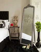 Серебряное напольное зеркало "Стентон"