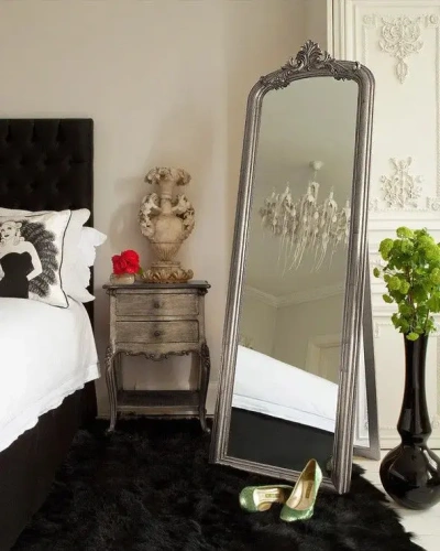 Серебряное напольное зеркало "Стентон" Серебряное напольное зеркало "Стентон"