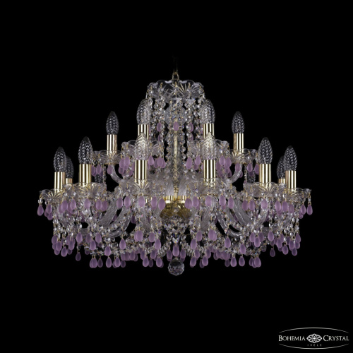 Люстра хрустальная 1410/12+6/240 G V7010 Bohemia Ivele Crystal (Богемия Ивеле Кристалл)