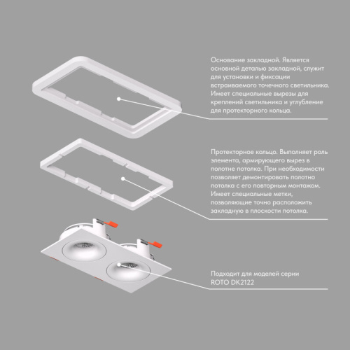 DK2122-SCB Закладная панель SCB для DK2122, ПВХ фото 4