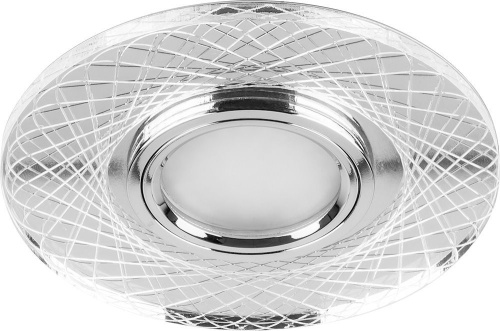 Светильник встраиваемый с белой LED подсветкой Feron CD970 потолочный MR16 G5.3 прозрачный