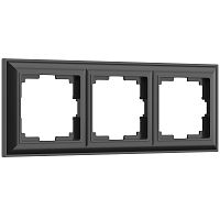 Рамка из поликарбоната на 3 поста Fiore черный W0032208