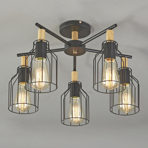 Потолочный светильник Escada 469/5PL E27*60W Black фото 3