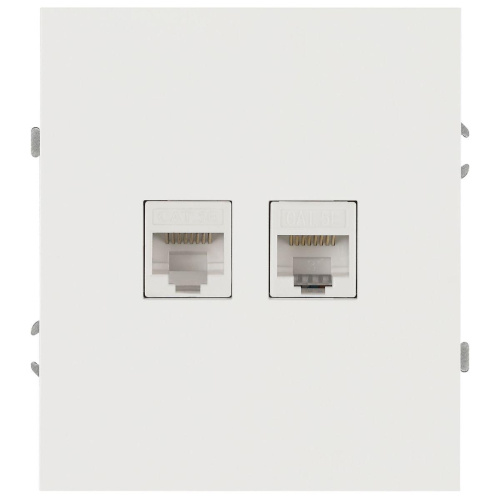 Розетка ЭРА Arktik 16-3108-08 информационная двойная 2XRJ45 белый матовый Б0070491