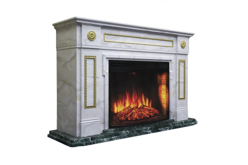 Каминокомплект PRESIDENT/ПРЕЗИДЕНТ Президентский мрамор с очагом Электроочаг FIRESPACE/ФАЕРСПЕЙС 33 фото 2