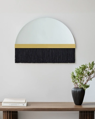 Зеркало "Арья" с чёрной бахромой Зеркало "Арья" с чёрной бахромой