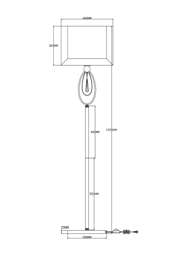 Торшер Moderli V2581-1F Dark фото 2