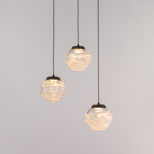 Подвесной светильник MD25030003-3A matt black/clear фото 2