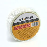 Лента уплотнительная "серпянка"  STEKKER 60 г/м2*45 мм, 45 м, белая INTP11-6045-45