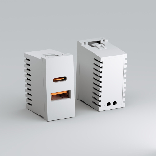 Модульная розетка USB тип A+C W1272701 фото 3