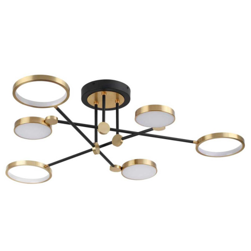 Потолочная светодиодная люстра Odeon Light Midcent Denzel 4320/60CL Потолочная светодиодная люстра Odeon Light Midcent Denzel 4320/60CL