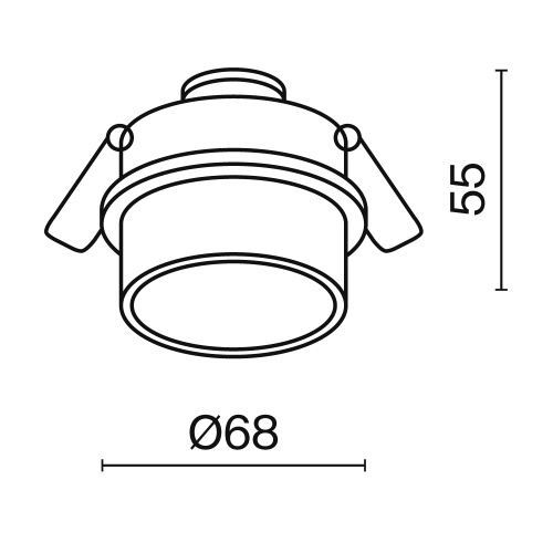 Встраиваемый светильник Technical DL050-01B фото 6