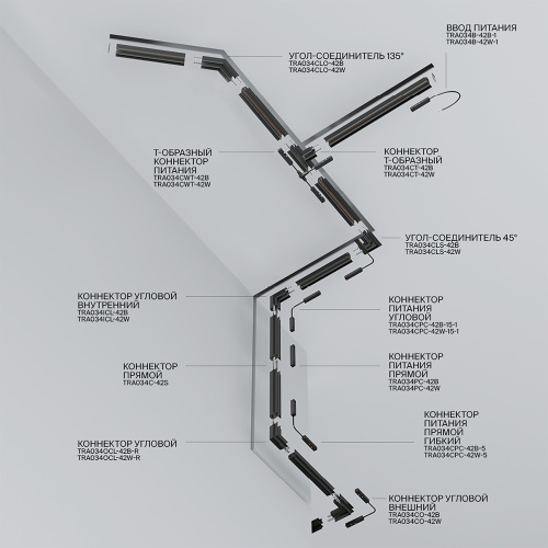 Шинопровод встраиваемый Technical TRX034-421B фото 7