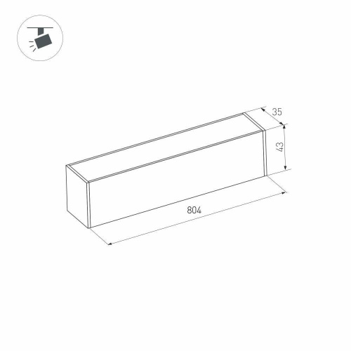 Трековый светодиодный светильник для магнитного шинопровода Arlight Mag-Flat-45-L805-24W Day4000 026959 фото 2
