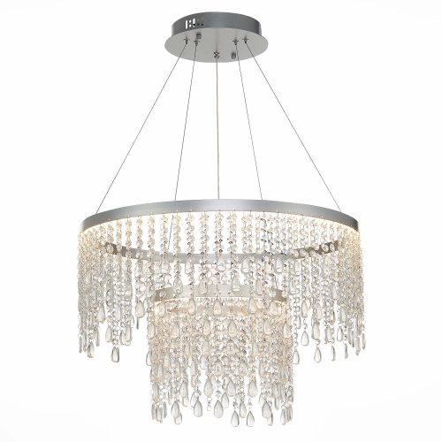 SL6201.103.55 Люстра подвесная ST-Luce Серебристый/Прозрачный LED 1*55W 3000K/4000K/6000K VEGA фото 4