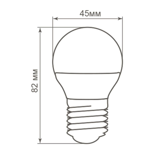 Лампа светодиодная Feron LB-38 Шарик E27 5W 175-265V 4000K фото 2