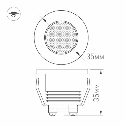 Мебельный светодиодный светильник Arlight LTM-R35WH 1W White 30deg 020751 фото 6