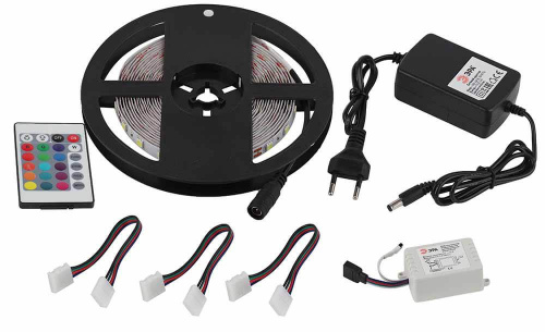 Светодиодная лента ЭРА 14,4W/m 60LED/m 5050SMD RGB 5M 5050kit-14,4-60-12-IP20-RGB-5m Б0043067 фото 2