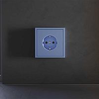 Накладка для розетки с заземлением и защитными шторками, S70 (деним) Voltum VLS000715