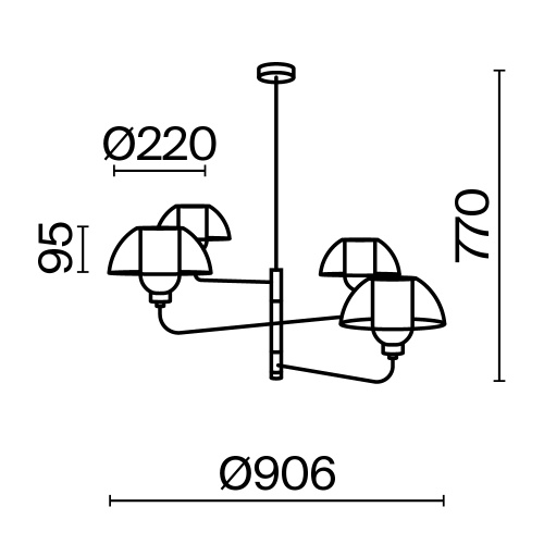 Подвесной светильник Maytoni MOD177PL-04B фото 11