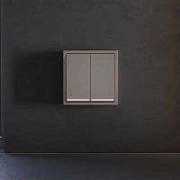 Клавиши для выключателя/переключателя двухклавишного с подсветкой, S70 (капучино) Voltum VLS000414