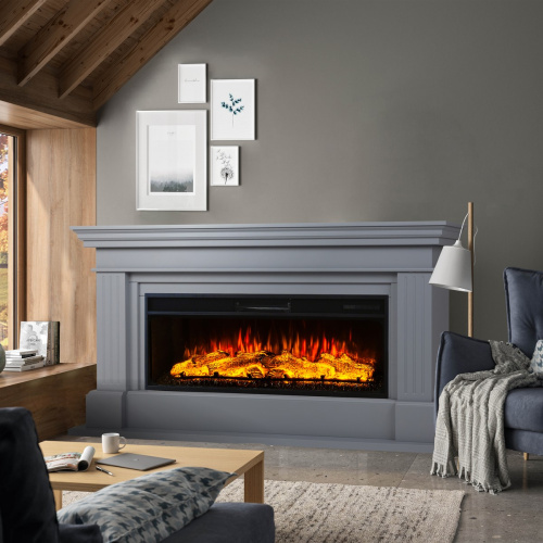 Каминокомплект ONTARIO/ЛЕОНАРДО Шиншилла с очагом Электроочаг JOKER/ДЖОКЕР 45 фото 3