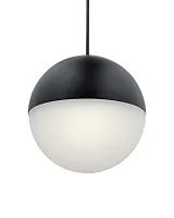 Большой чёрный светильник “Уорд” с белым плафоном