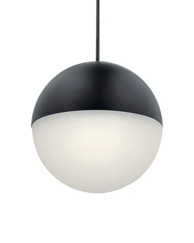 Большой чёрный светильник “Уорд” с белым плафоном