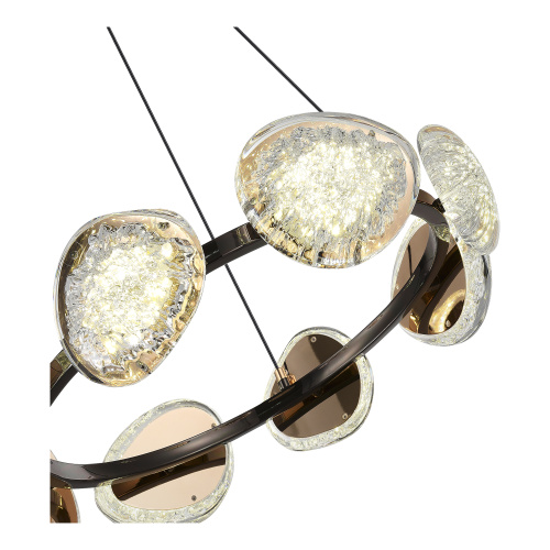 SL6018.203.64 Светильник подвесной ST-Luce черный/ золотистый / прозрачный LED 1*64W 4000K ENIGMA фото 3