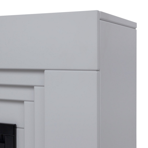 Каминокомплект STANLEY/НЕО Светло-серый с очагом Электроочаг SAPHIR/САПФИР 42 фото 2