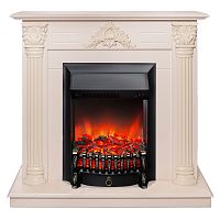 Электрокамин RealFlame Stefania WT айвори с очагом Fobos Lux Black