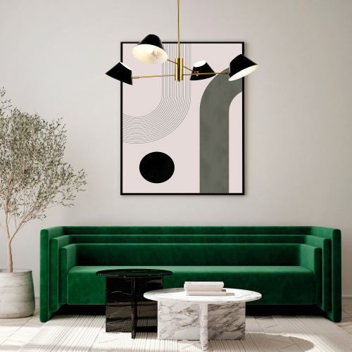 SLE1253-353-06 Светильник подвесной Латунь/Белый E14 6*60W NORBI фото 2