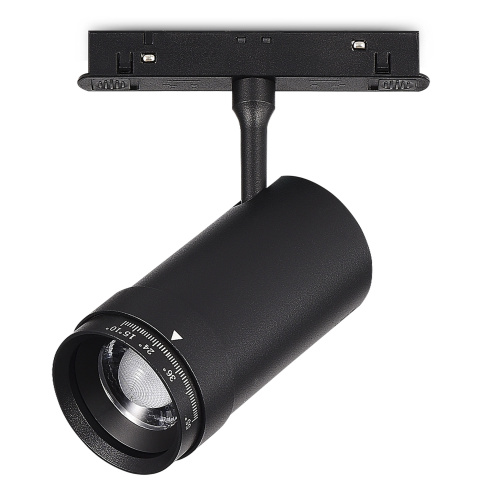 ST357.436.12 Магнитный трековый светильник ZOOM Черный LED 1*12W 3000K Lm Ra90 10-55° IP20 D50xH160 SKYLINE 48 фото 2