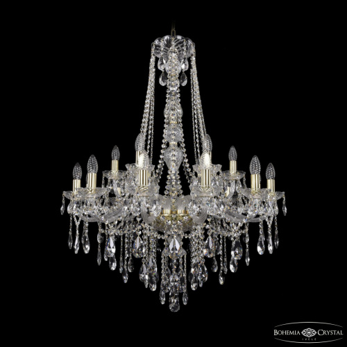 Люстра хрустальная 1415/12+6/300/h-108 G