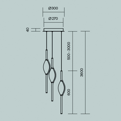 Подвесной светильник Maytoni MOD347PL-L24BS3K фото 6