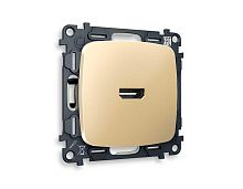 Комплект механизма розетки HDMI 2.0 AMBRELLA VOLT OMEGA Шампань 40V/500mA 2.0GHz 5-18Gbit/s QUANT (OP6140, VM222) MO614010