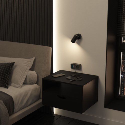 Розетка с заземлением, шторками и USB тип A+C Gallant чёрный хром W5071735 фото 3