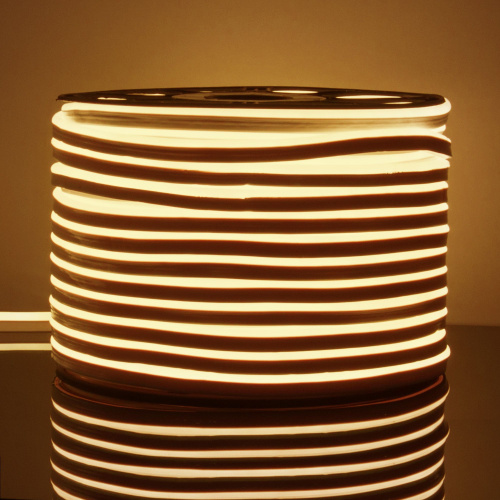 Светодиодный гибкий неон 220 В 9.6 Вт/м 120 Led/м 2835 IP67, односторонний теплый белый 3300 K, 50 м Гибкий неон 220V 9,6W 120Led 2835 IP67 односторонний теплый белый, 50 м фото 6