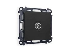 Комплект механизма TV розетки проходной AMBRELLA VOLT ALFA Черный матовый 5-1000 MHz 4dB QUANT (AP8130, VM211) MA813030