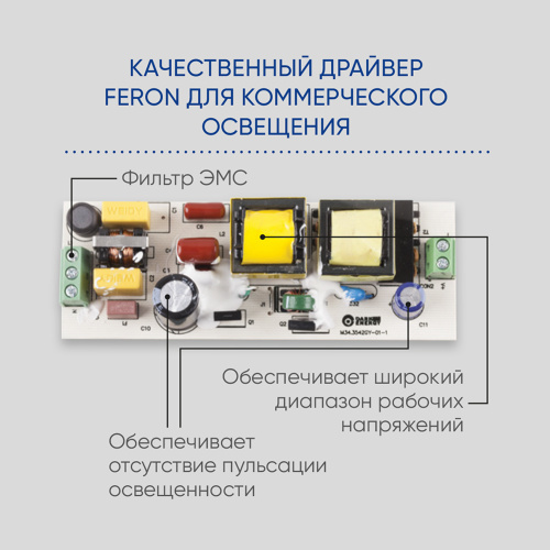 Светодиодный светильник Feron AL105 трековый однофазный на шинопровод 40W 4000K, 35 градусов, черный серия MarketBright фото 3