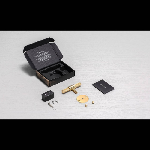 Ручка-кнопка T-Bar Plate Cross Brass фото 6