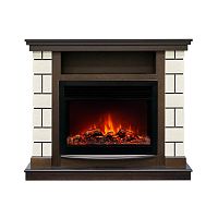 Каминокомплект SALERNO/САЛЕРНО Античный дуб с очагом Электроочаг MOONBLAZE LUX/МУНБЛЕЙЗ