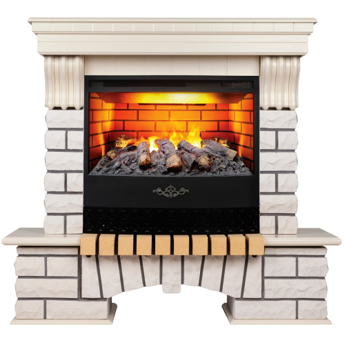 Электрокамин RealFlame Country WT с очагом 3D Firestar 25,5