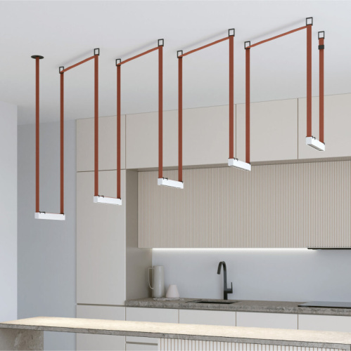DK5571-WB Cветильник для трека-ремня Belty, серия Grill, со светодиодом, L323*W40*H45мм, 48V DC, 12W, RA90, 24°, 3000K, IP20, белый с черным, алюминий фото 3