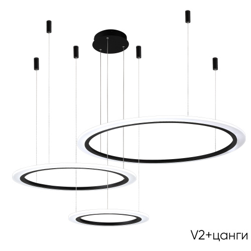 Люстра Crystal Lux MANZANA SP67W LED BLACK фото 4