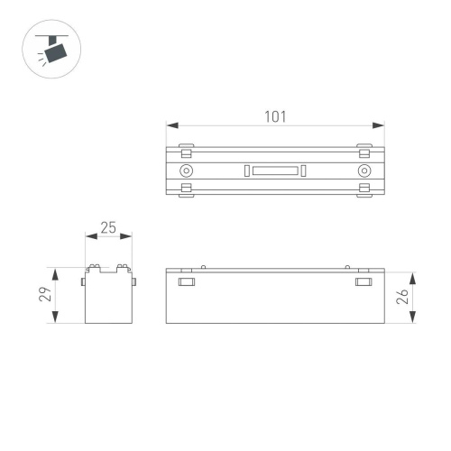 Трековый светодиодный светильник Arlight Mag-Vibe-Laser-L101-6W Warm3000 044417 фото 2